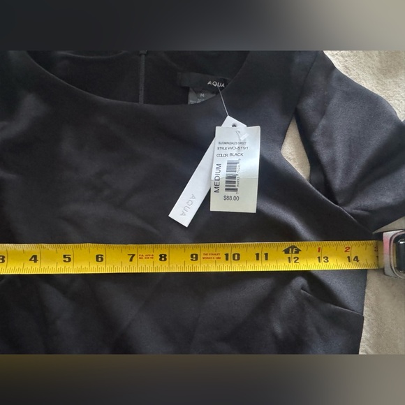 NWT $88 Bloomingdale’s AQUA Cut Out Black Mini Dress Medium - Picture 4 of 5